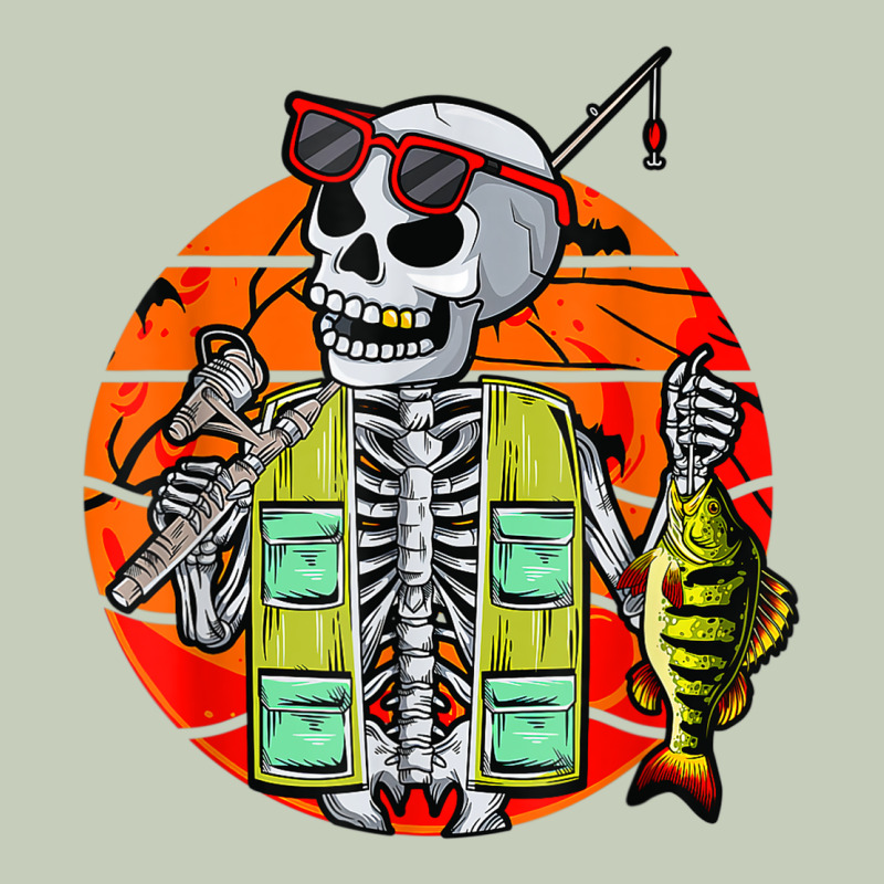 Skeleton Fishing Lover Moon Halloween Costume Fish Classic Tee by Craftify | Teevron