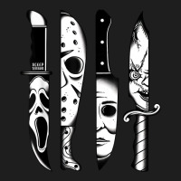 Knives Horror Movie Friday Halloween Horror Goth Evil T Shirt Classic Tee | Teevron