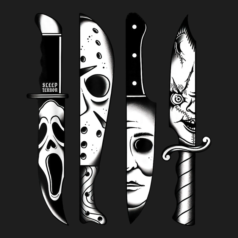 Knives Horror Movie Friday Halloween Horror Goth Evil T Shirt Classic Tee by InspiraDesign | Teevron