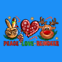 Peace Love Reindeer Christmas Classic Tee | Teevron