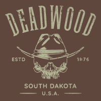 Deadwood South Dakota Usa Distressed Skull Design Souvenir Premium T S Classic Tee | Teevron