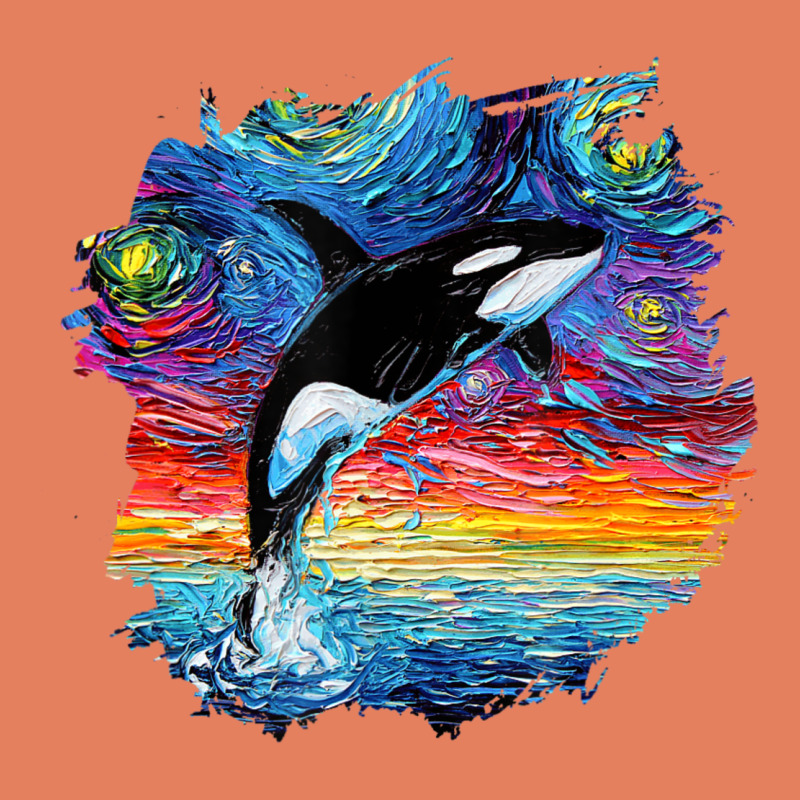 Orca Killer Whale Starry Night Impressionist Dog Art By Aja Classic Tee by PixelFlow | Teevron