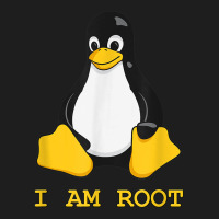 Linux Mascot Tux The Penguin I Am Root Tshirt Men Women Kids Classic Tee | Teevron