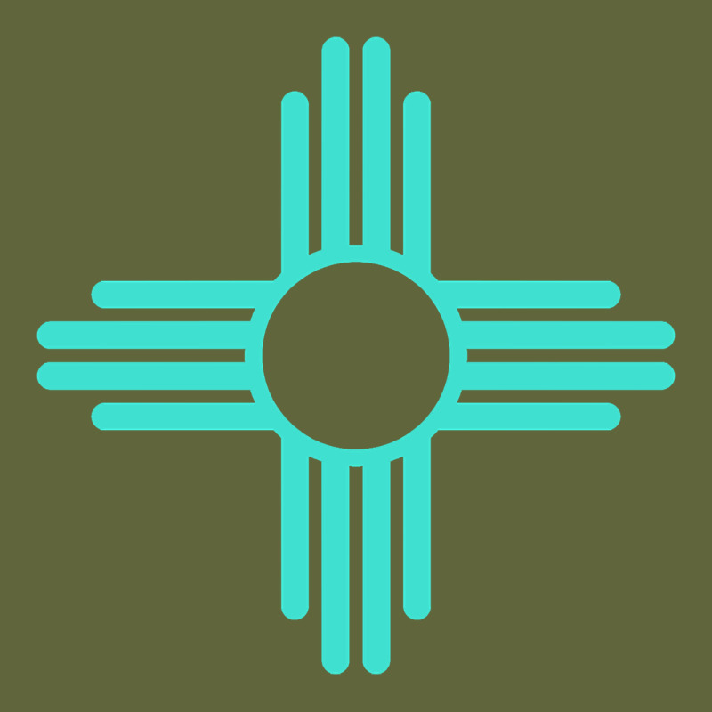 New Mexico Zia Sun In Turquoise Blue Classic Tee by PixelFlow | Teevron