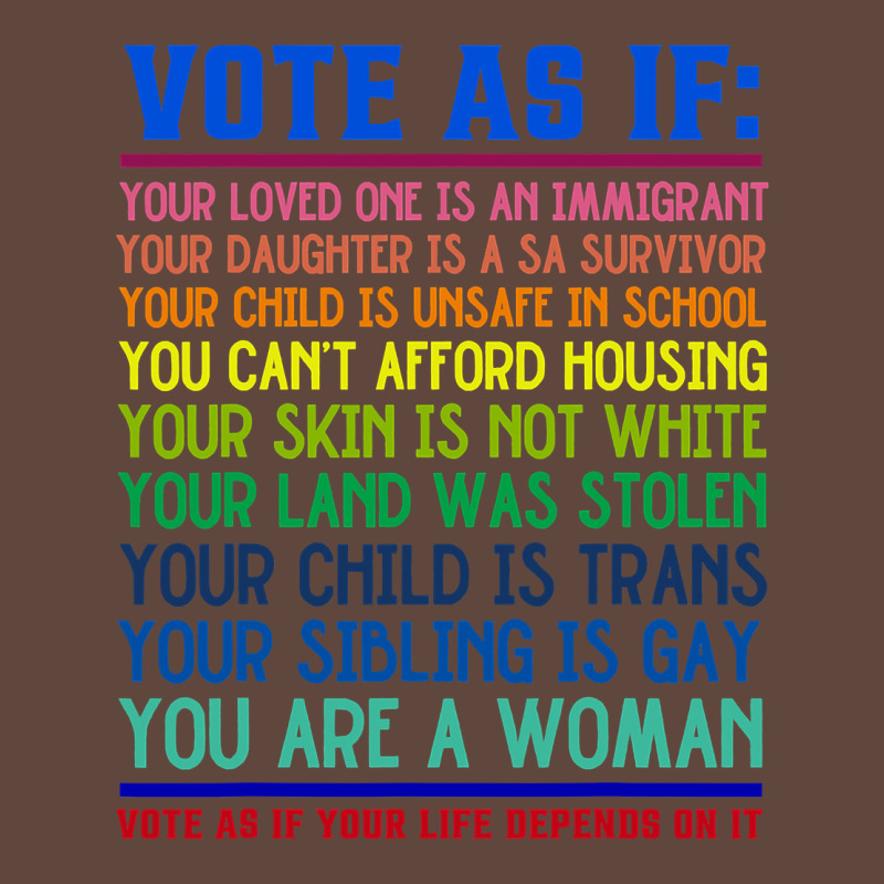Vote As If Your Life Depends On It Human Rights Classic Tee by SnappyArt | Teevron