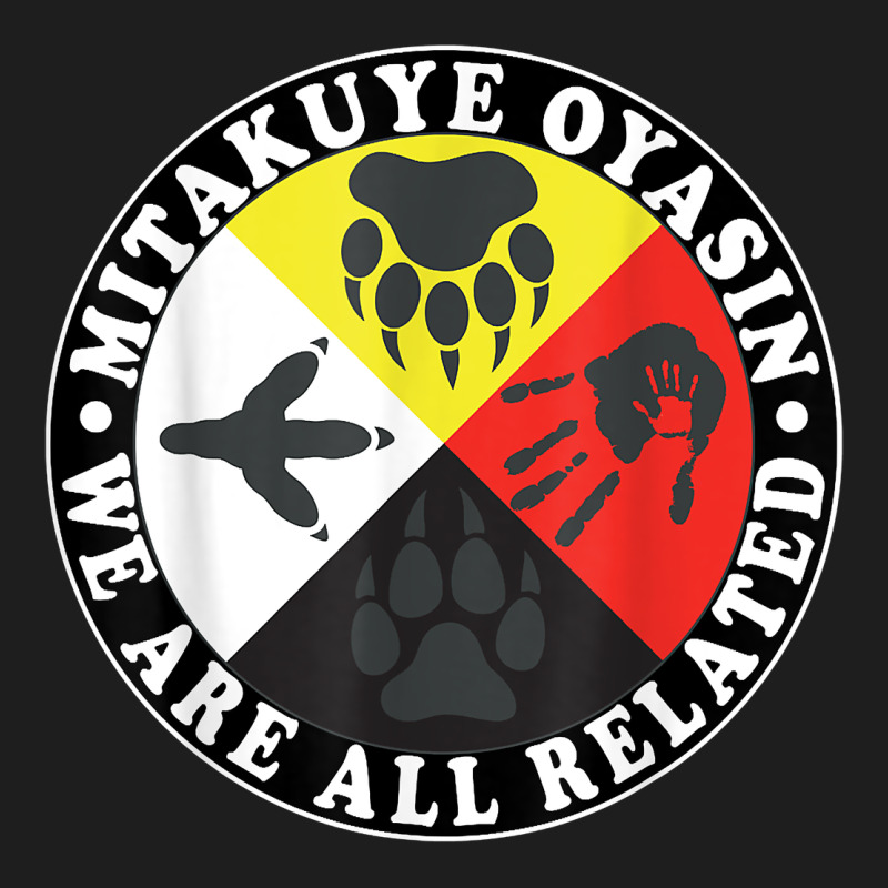 Native American Medicine Wheel, Mitakuye Oyasin T Shirt Classic Tee by SnappyArt | Teevron