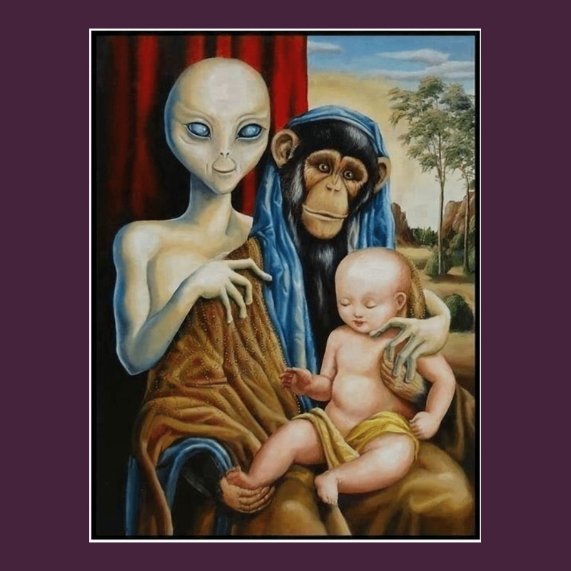 Alien Chimp Baby Religion Conspiracy Poster Classic Tee by FloraArt | Teevron