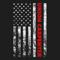 Union Carpenter With A Vintage American Flag For Fans Classic Tee | Teevron