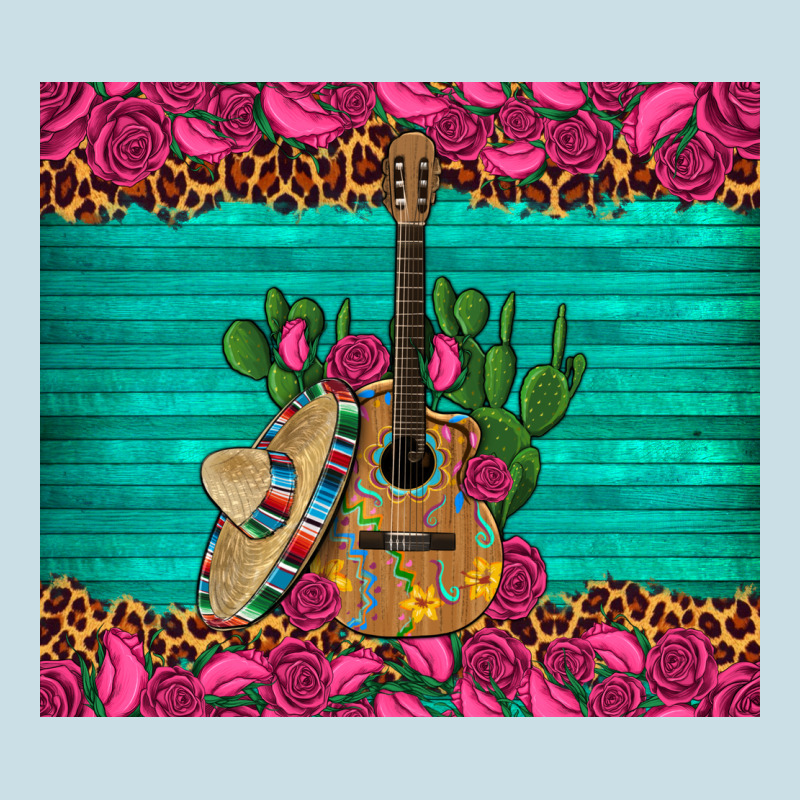 Mexican Guitar Roses Cactus Sombrero Ladies Tee by Artiststas | Teevron