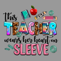 This Teacher Wears Her Heart On Sleeve Vintage Hoodie | Teevron