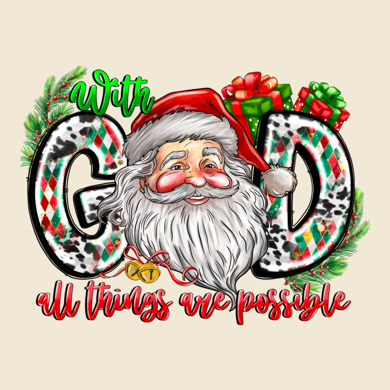 With God All Things Are Possible Santa Premium Tee by CowhideDigitalArt | Teevron