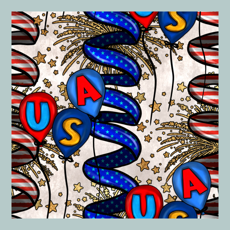 Usa Balloons Seamless Pattern Heavy Core Tee by BundleAndBundleShop | Teevron