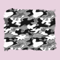 Black And White Camouflage Background Ladies Tee | Teevron