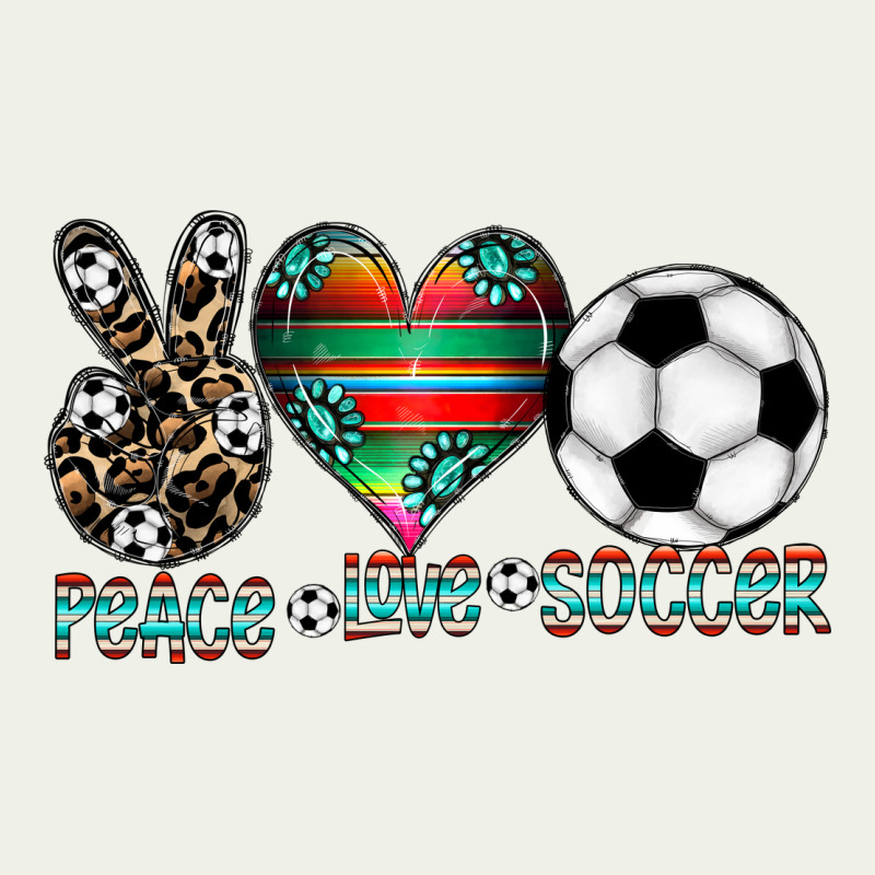 Peace Love Soccer Urban Heavy Tee by CowhideDigitalArt | Teevron