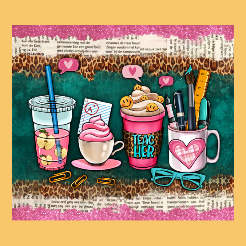 Teacher Coffee Cups Vintage Hoodie by AdoDesignShop | Teevron