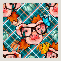 Fall Pig Seamless Pattern Heavy Core Tee | Teevron