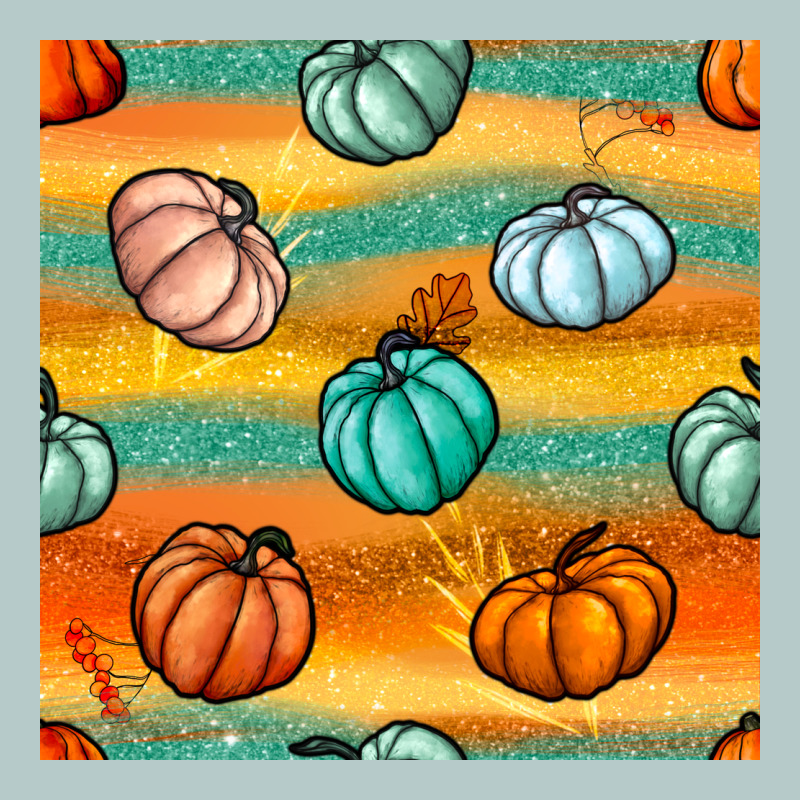Pumpkin And Glitter Seamless Pattern Heavy Core Tee by BundleAndBundleShop | Teevron