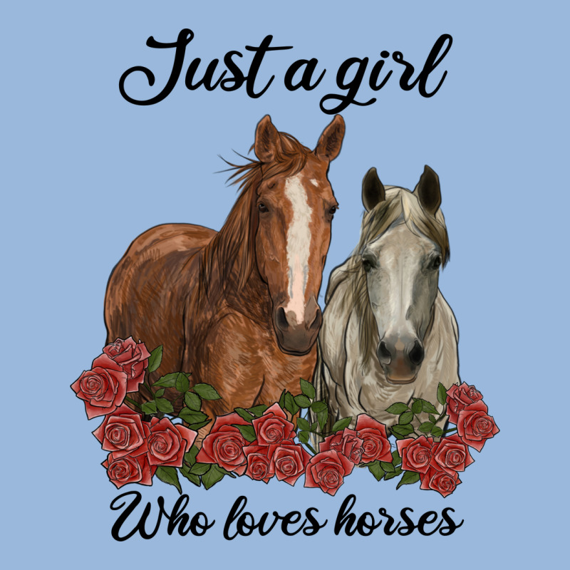 Just A Girl Who Loves Horses No Background Premium Hoodie by RanaPortraitStore | Teevron