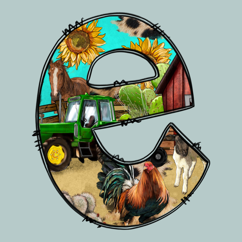 Farm Life Alphabet Lowercase Letters E Heavy Core Tee by BundleAndBundleShop | Teevron