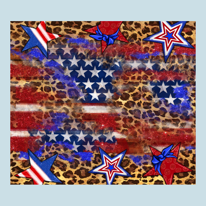 American Flag And Star Leopard Ladies Tee by Artiststas | Teevron