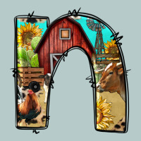Farm Life Alphabet Lowercase Letters N Heavy Core Tee | Teevron