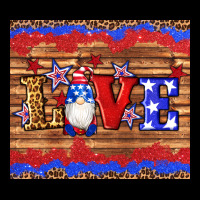 American Flag Gnomes Love Star Leopard Glitter Ladies Tee | Teevron