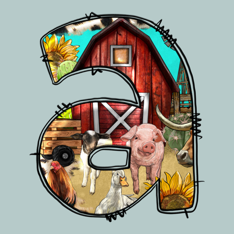 Farm Life Alphabet Lowercase Letters A Heavy Core Tee by BundleAndBundleShop | Teevron