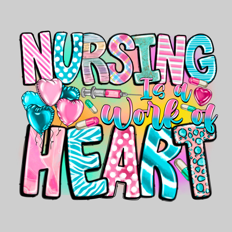 Nursing Is A Work Of Heart Premium Tee by CowhideDigitalArt | Teevron