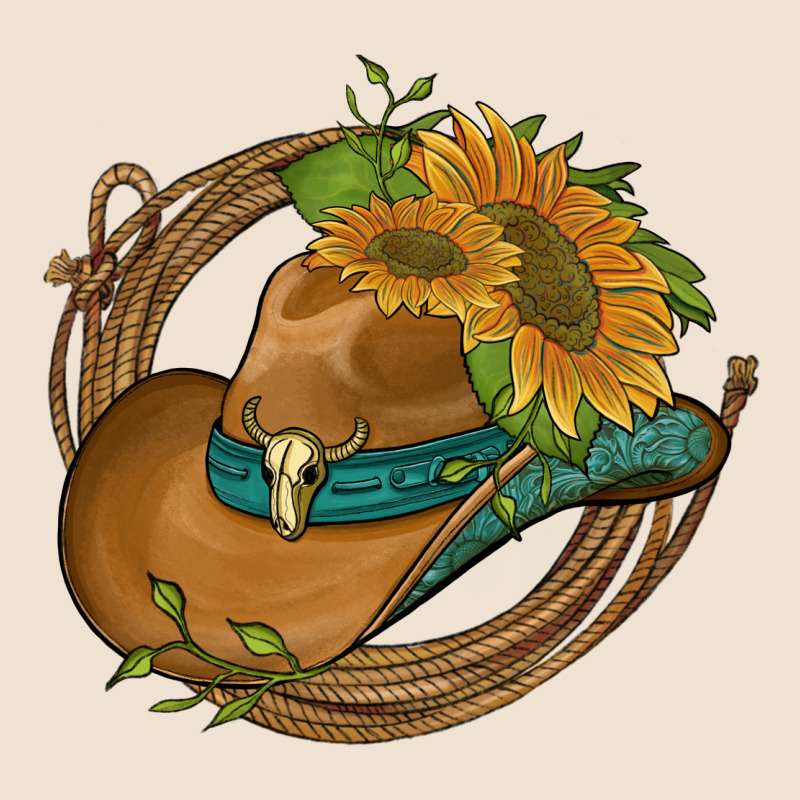 Western Hat With Sunflowers And Rope Urban Heavy Tee by Artiststas | Teevron