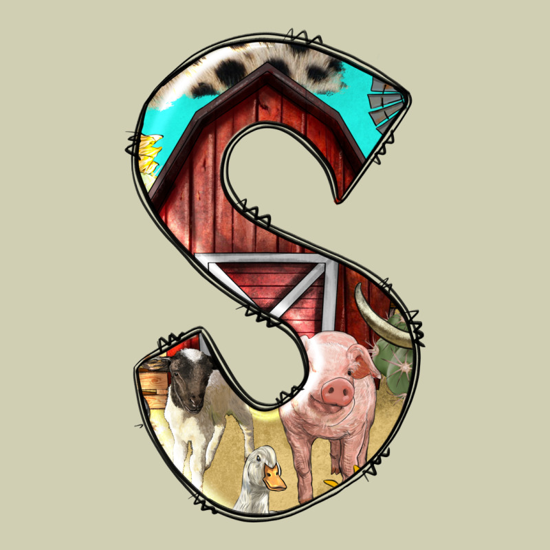 Farm Life Alphabet Lowercase Letters S Heavy Core Tee by BundleAndBundleShop | Teevron