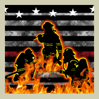American Firefighters Seamless Pattern Heavy Core Tee | Teevron