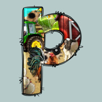 Farm Life Alphabet Lowercase Letters P Heavy Core Tee | Teevron