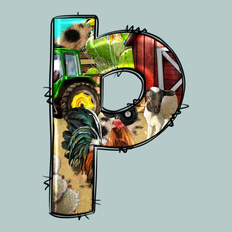 Farm Life Alphabet Lowercase Letters P Heavy Core Tee by BundleAndBundleShop | Teevron
