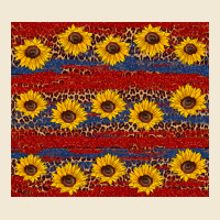 Usa And Sunflower Pattern Ladies Tee | Teevron