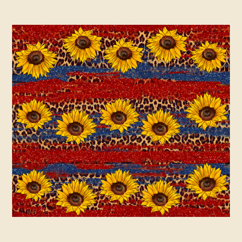 Usa And Sunflower Pattern Ladies Tee by Artiststas | Teevron