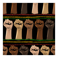 melanin rised fist seamless pattern | Teevron