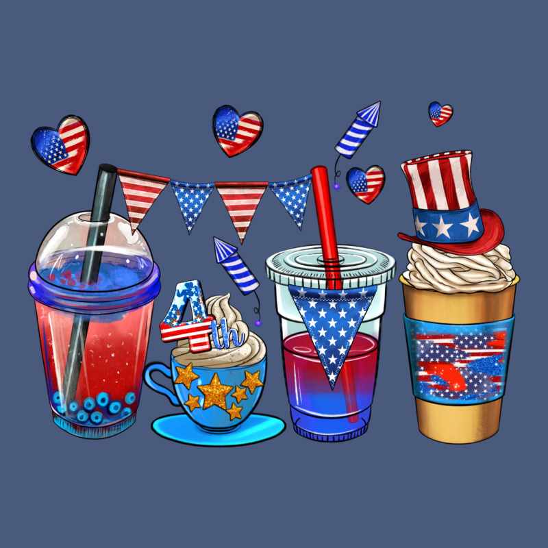 4th Of July Coffee Cups Vintage Hoodie by AdoDesignShop | Teevron