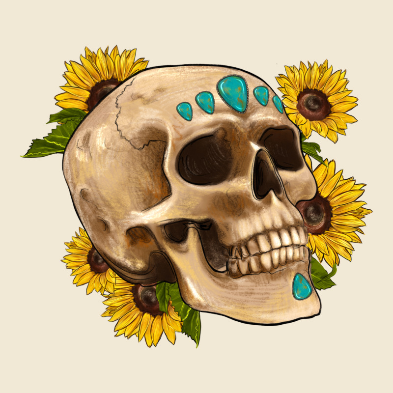Skull Flowers And Gemstone Ladies Tee by Artiststas | Teevron