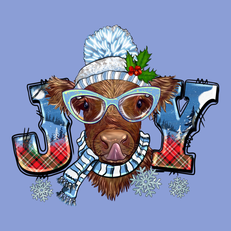 Christmas Snow Cow Joy Long Sleeve Tee by BarkalooDesign | Teevron
