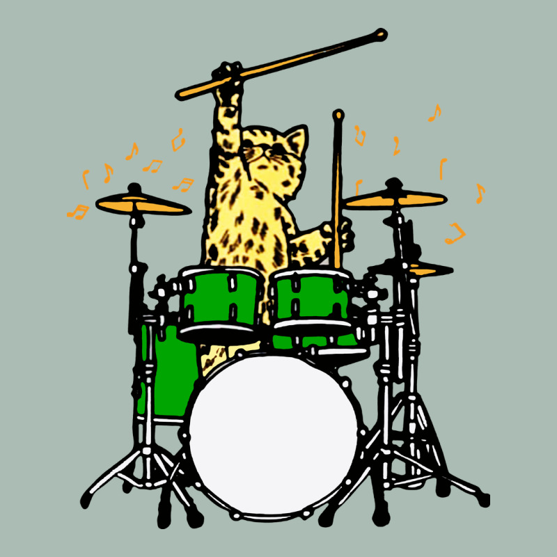 Drummer Cat Music Lover Musician Playing The Drums Classic Tee by artisFamous | Teevron