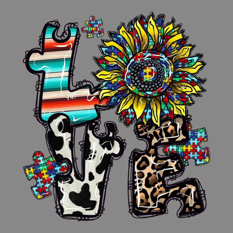 Love Autism Vintage Tee by CowhideDigitalArt | Teevron