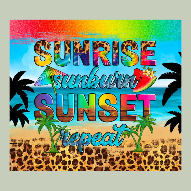 Sunrise Sunburn Sunset Repeat Ladies Tee by Artiststas | Teevron