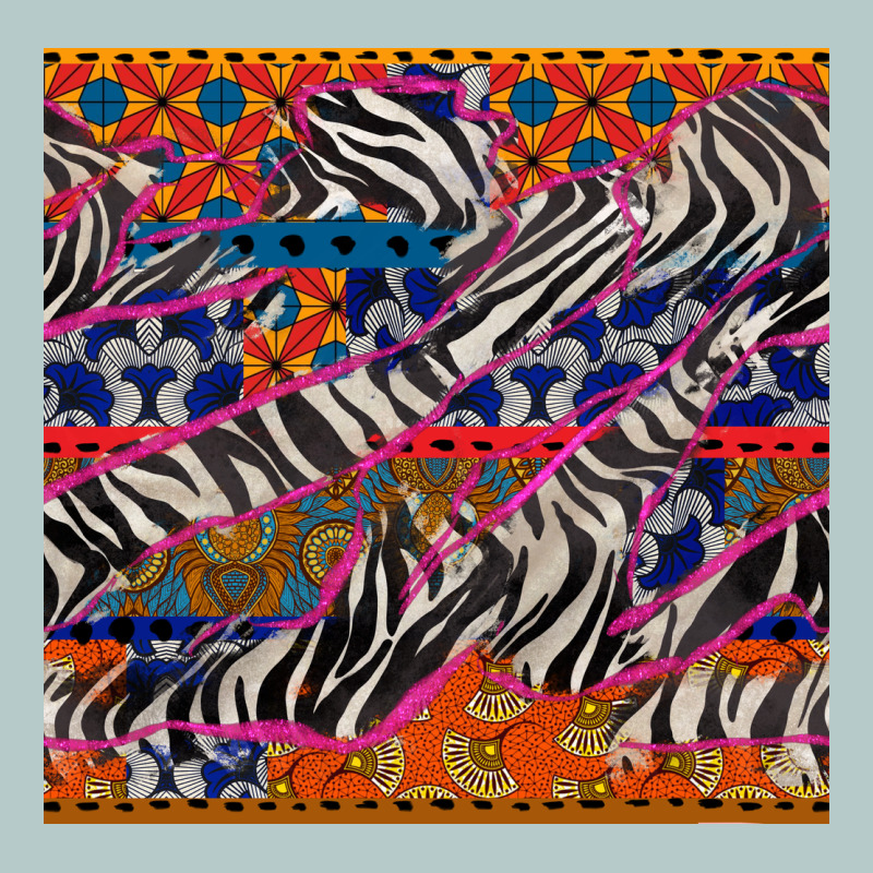 African Ankara Zebra Seamless Pattern Heavy Core Tee by BundleAndBundleShop | Teevron