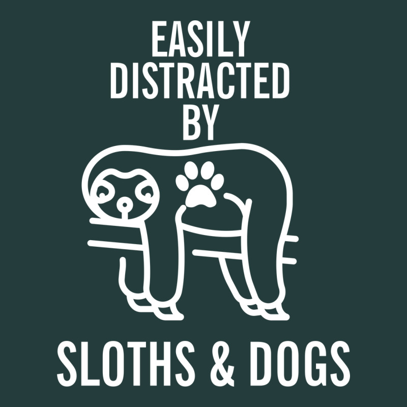 Easily Distracted By Sloths And Dogs Funny Sloth Quote Paw Print Classic Tee by artisFamous | Teevron