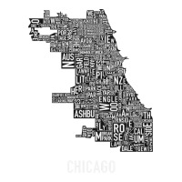chicago typography neighborhood map | Teevron
