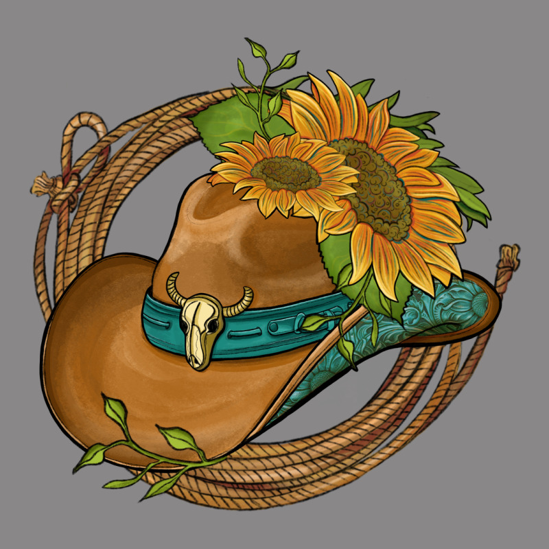 Western Hat With Sunflowers And Rope Vintage Tee by Artiststas | Teevron
