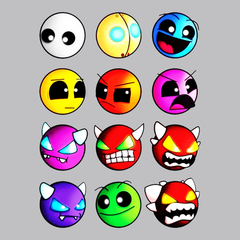 Geometry Dash Difficulty  Faces Classic Tee by artisFamous | Teevron