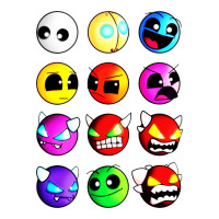 geometry dash difficulty  faces | Teevron