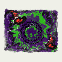 Halloween Witch Hat Backgraund Urban Heavy Tee | Teevron