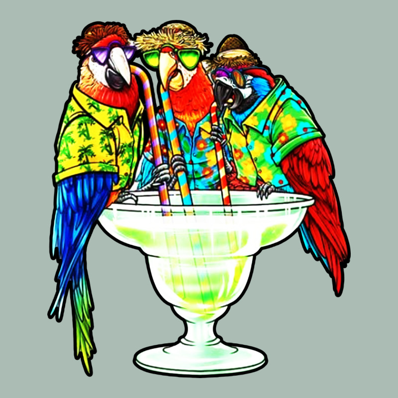 Parrots Drinking Margarita Hawaiian Classic Tee by artisFamous | Teevron